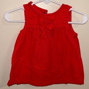 Carter's 3M red sleeveless blouse w/ ruffles